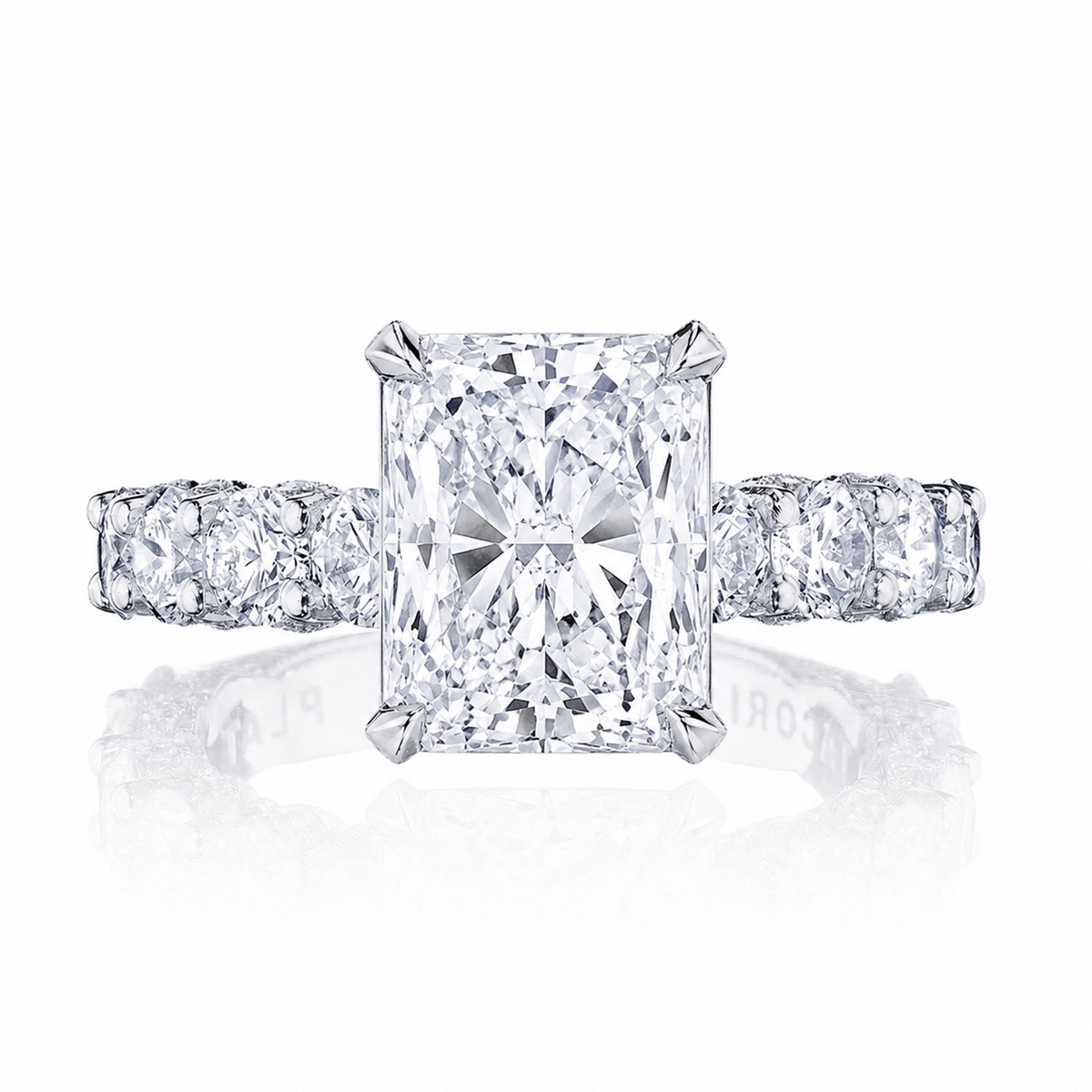 Tacori Engagement Rings in Platinum/Palladium containing Diamond HT 2664 RAD 11X8
