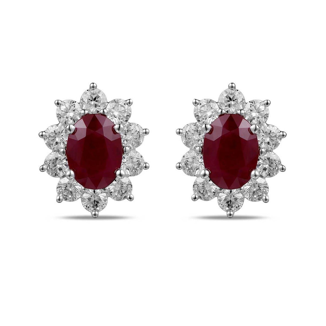 Earrings Earrings in White Gold containing Multi-gemstone, Diamond, Ruby 466961