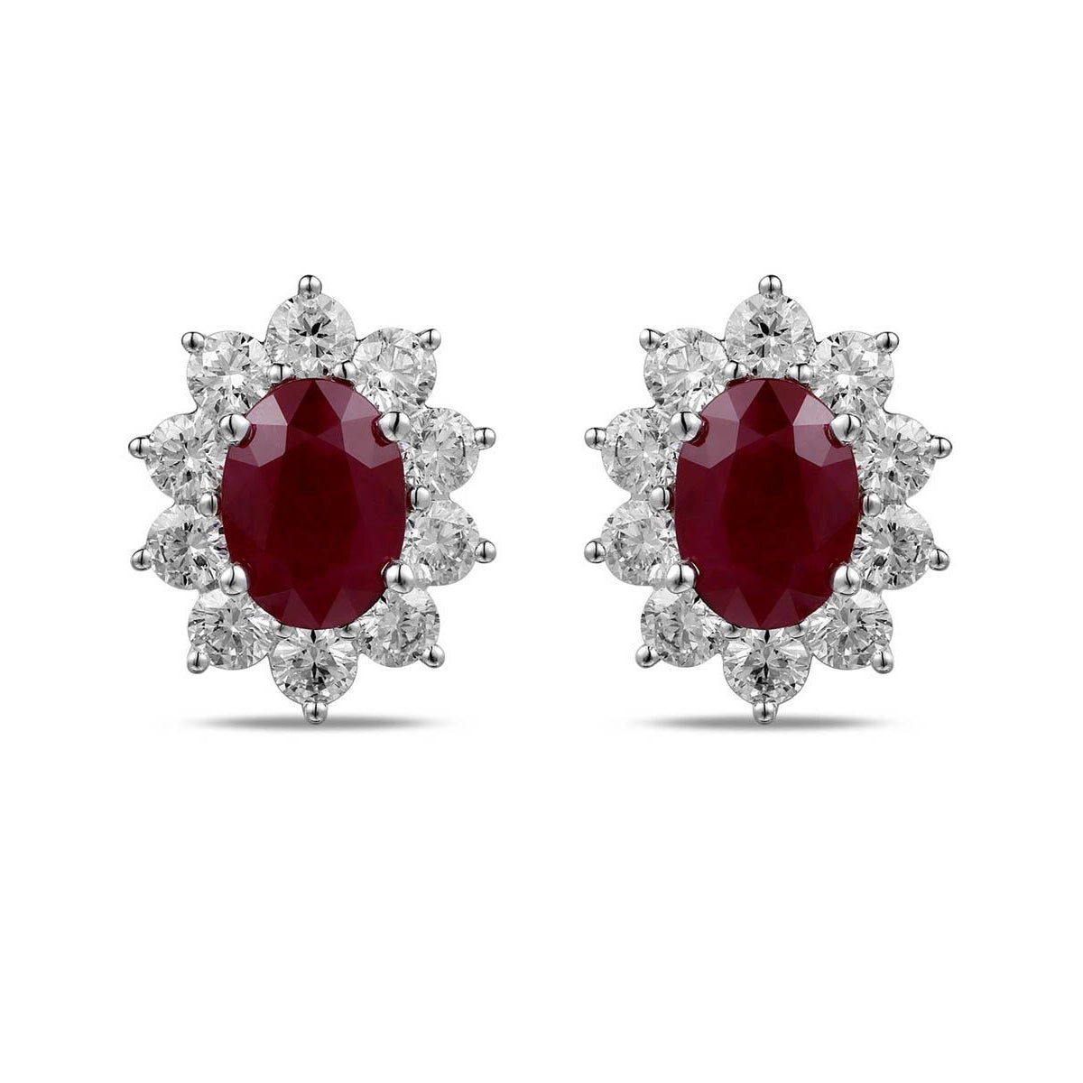 Earrings Earrings in White Gold containing Multi-gemstone, Diamond, Ruby 466961
