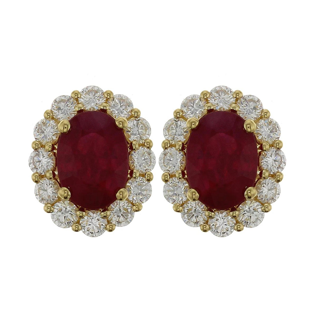 Earrings Earrings in Yellow Gold containing Multi-gemstone, Diamond, Ruby 466962