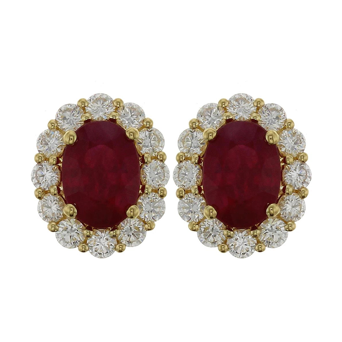 Earrings Earrings in Yellow Gold containing Multi-gemstone, Diamond, Ruby 466962