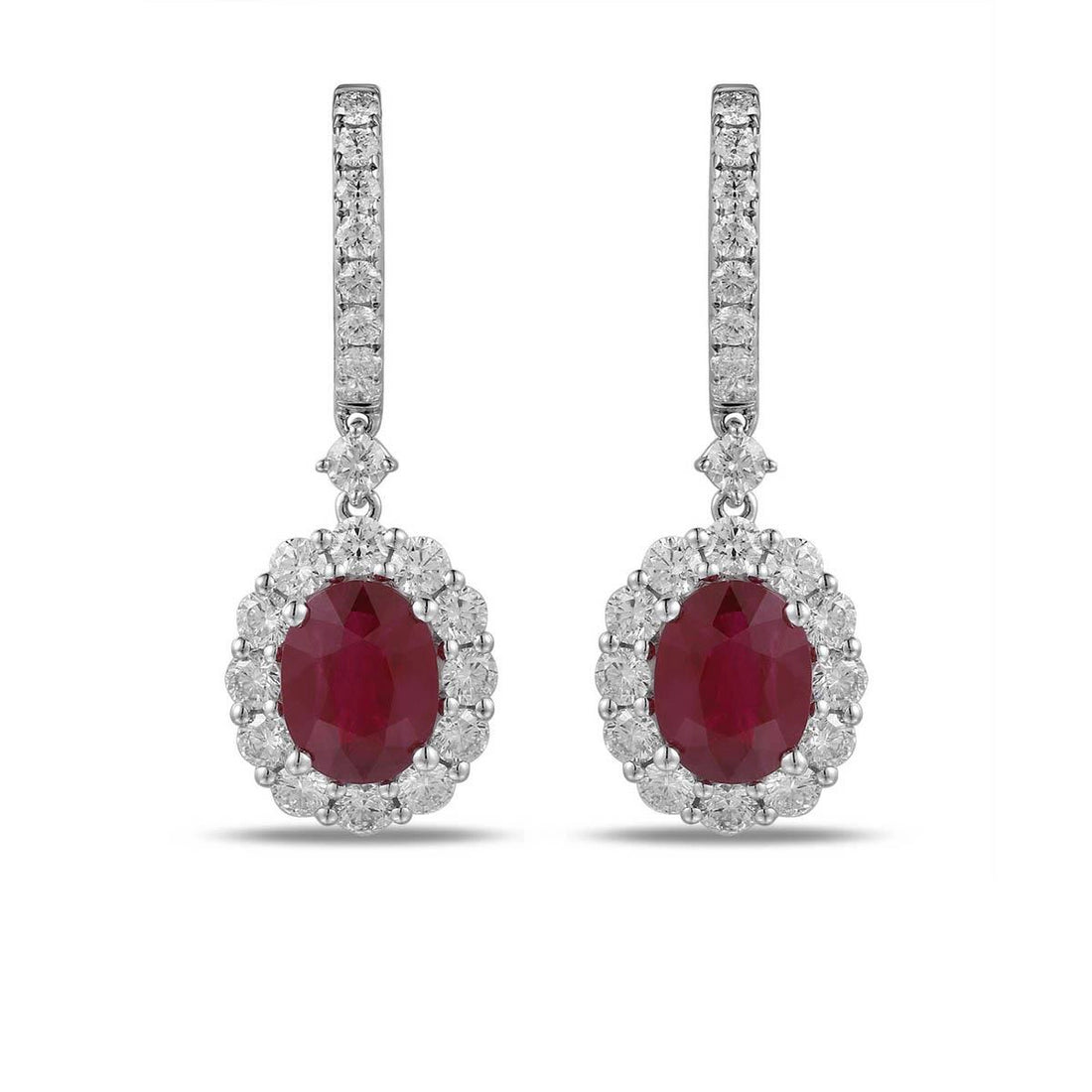 Earrings Earrings in White Gold containing Multi-gemstone, Diamond, Ruby 466963
