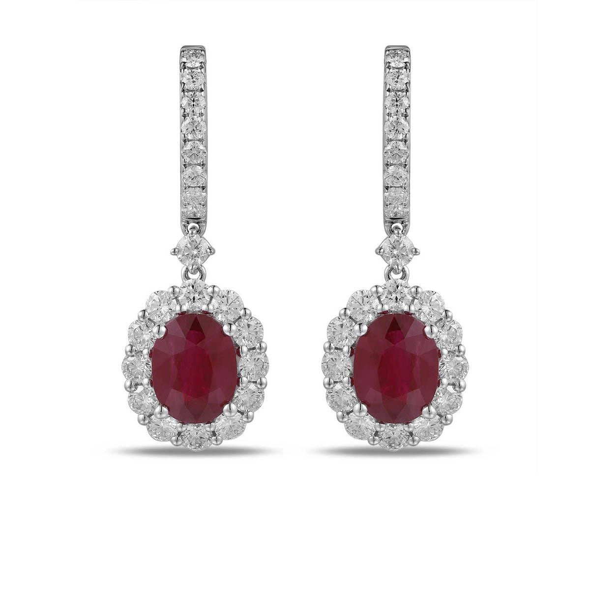 Earrings Earrings in White Gold containing Multi-gemstone, Diamond, Ruby 466963