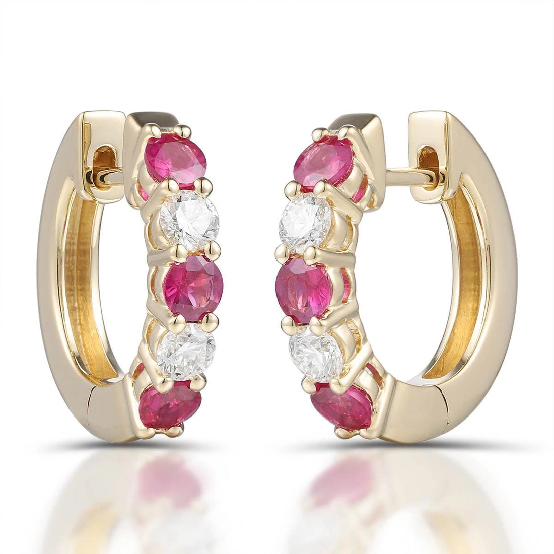 Earrings Earrings in Yellow Gold containing Multi-gemstone, Diamond, Ruby 466964