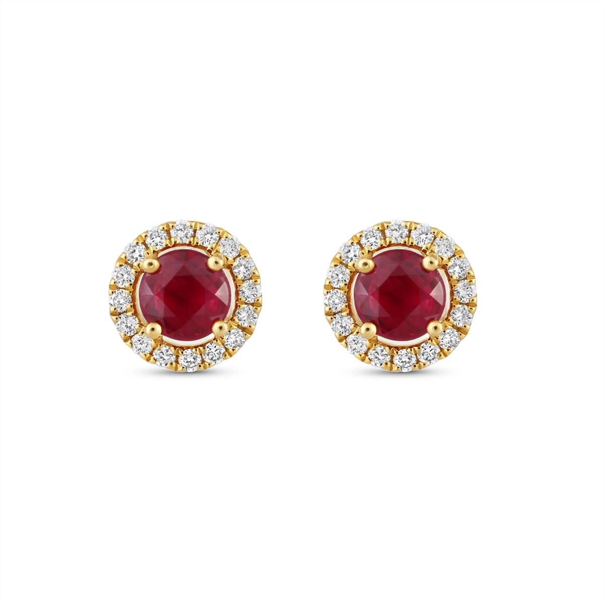 Earrings Earrings in Yellow Gold containing Multi-gemstone, Diamond, Ruby 466967