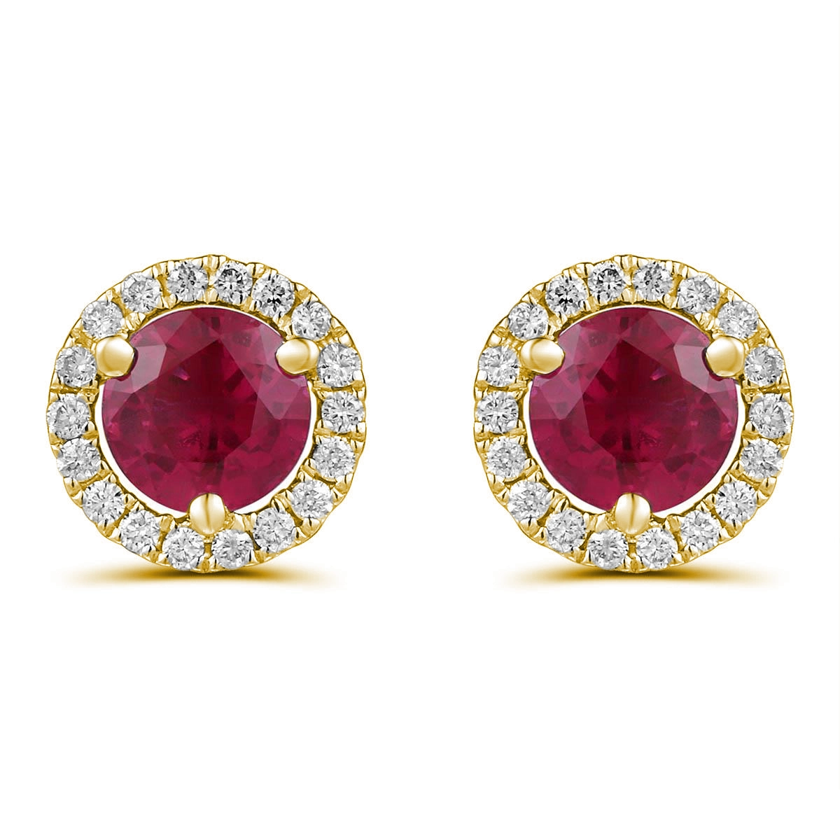 Earrings Earrings in Yellow Gold containing Multi-gemstone, Diamond, Ruby 466968