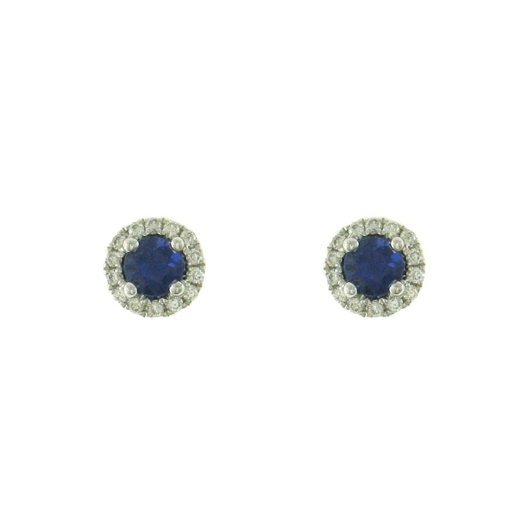 Earrings Earrings in White Gold containing Multi-gemstone, Diamond, Sapphire 466969