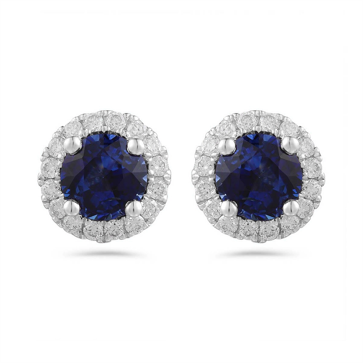 Earrings Earrings in White Gold containing Multi-gemstone, Diamond, Sapphire 466971