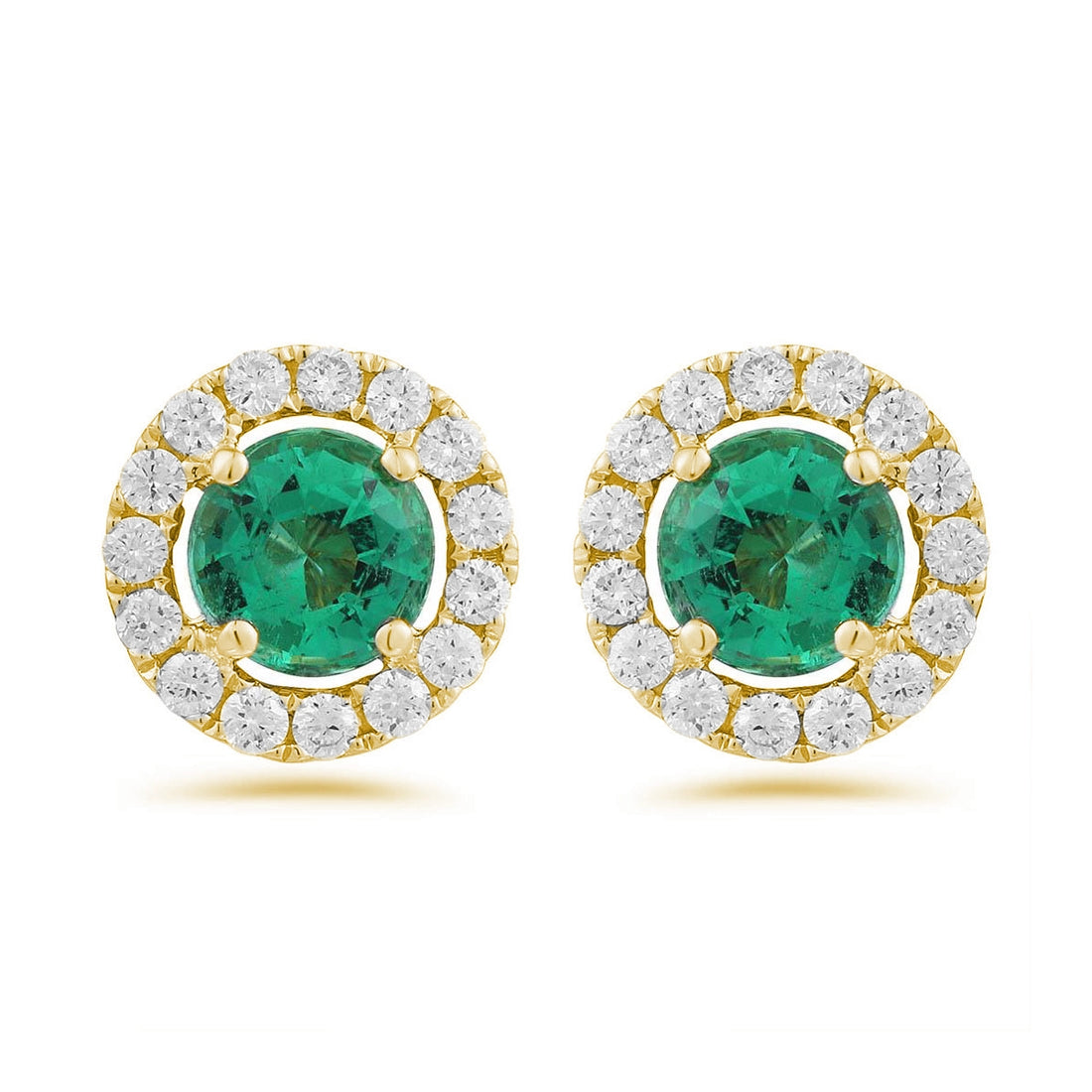 Earrings Earrings in Yellow Gold containing Multi-gemstone, Diamond, Emerald 466973