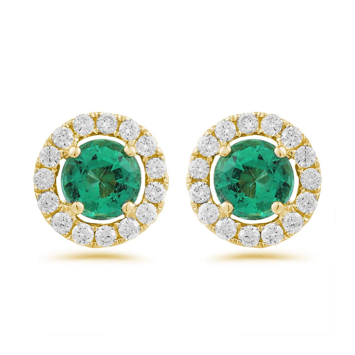 Earrings Earrings in Yellow Gold containing Multi-gemstone, Diamond, Emerald 466973