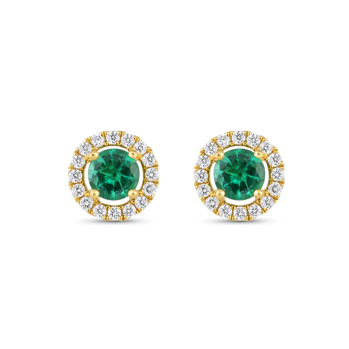 Earrings Earrings in Yellow Gold containing Multi-gemstone, Diamond, Emerald 466974