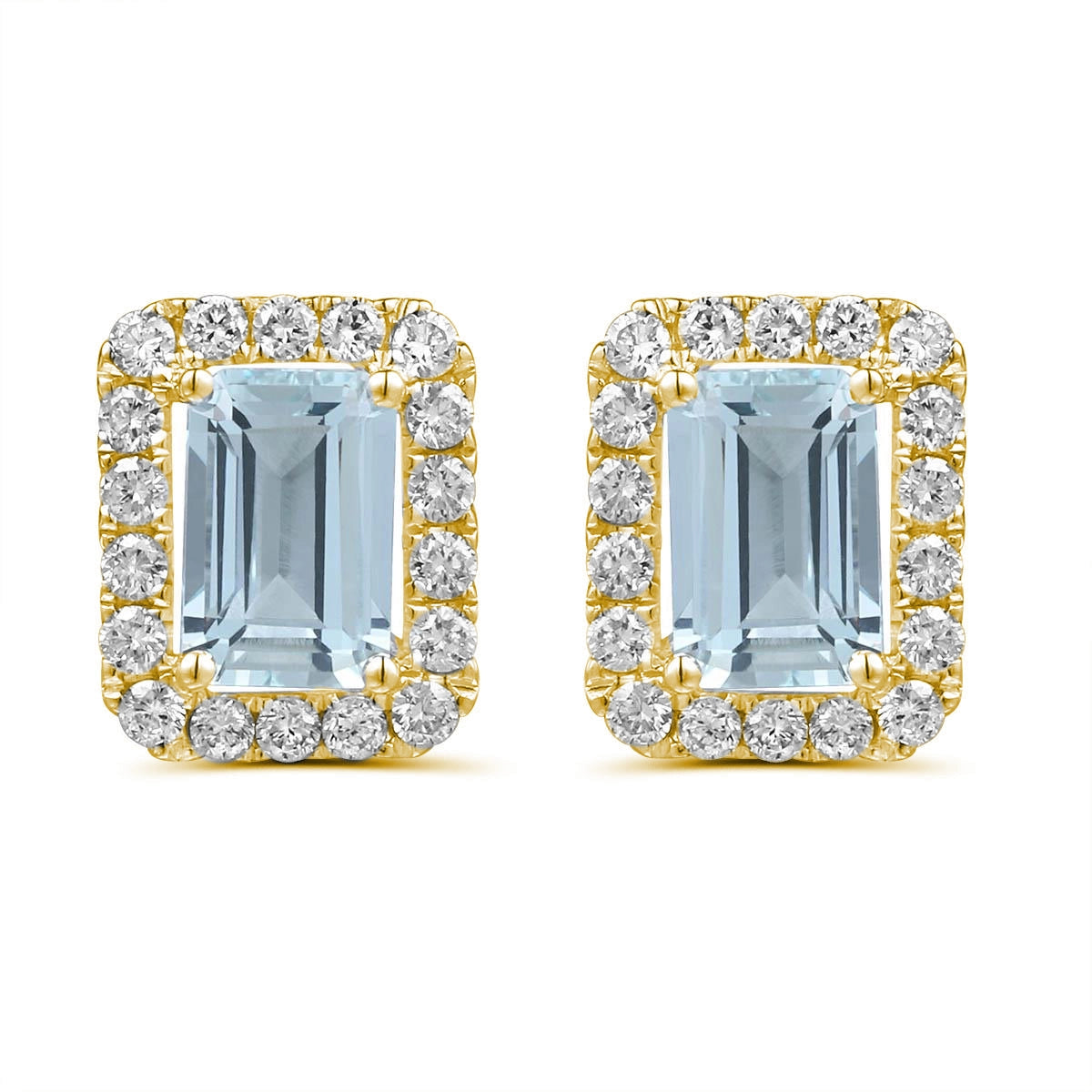 Earrings Earrings in Yellow Gold containing Aquamarine, Multi-gemstone, Diamond 466976