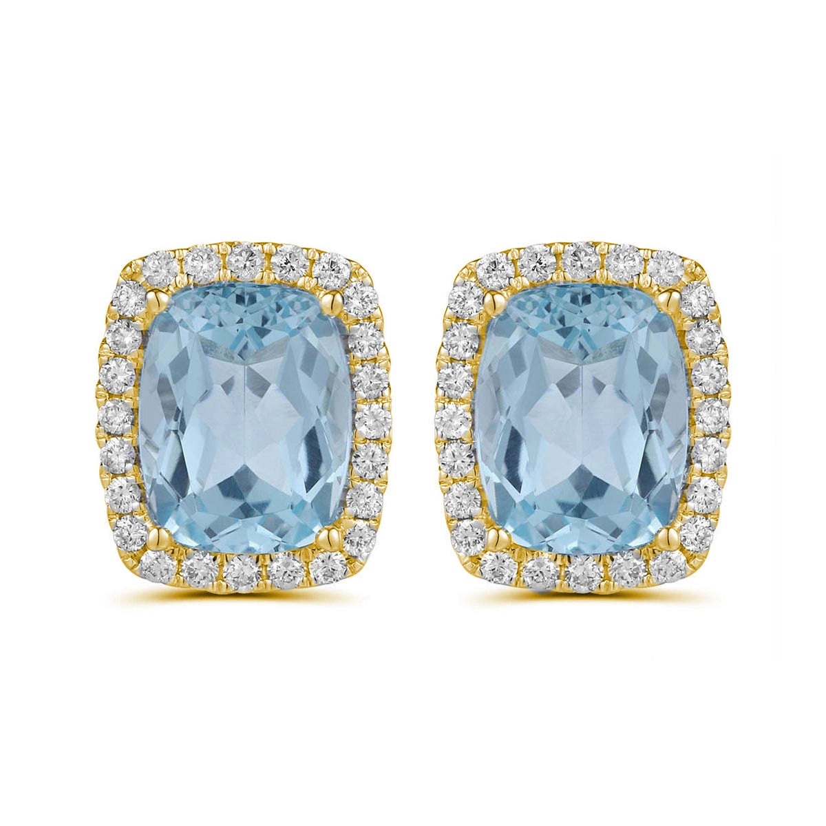 Earrings Earrings in Yellow Gold containing Blue topaz , Multi-gemstone, Diamond 466977