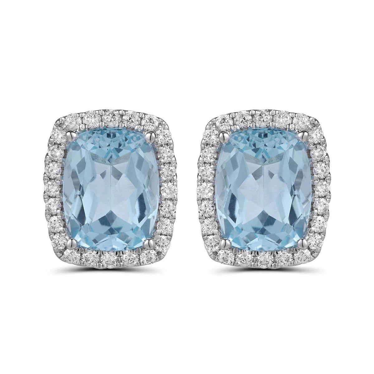Earrings Earrings in White Gold containing Blue topaz , Multi-gemstone, Diamond 466978