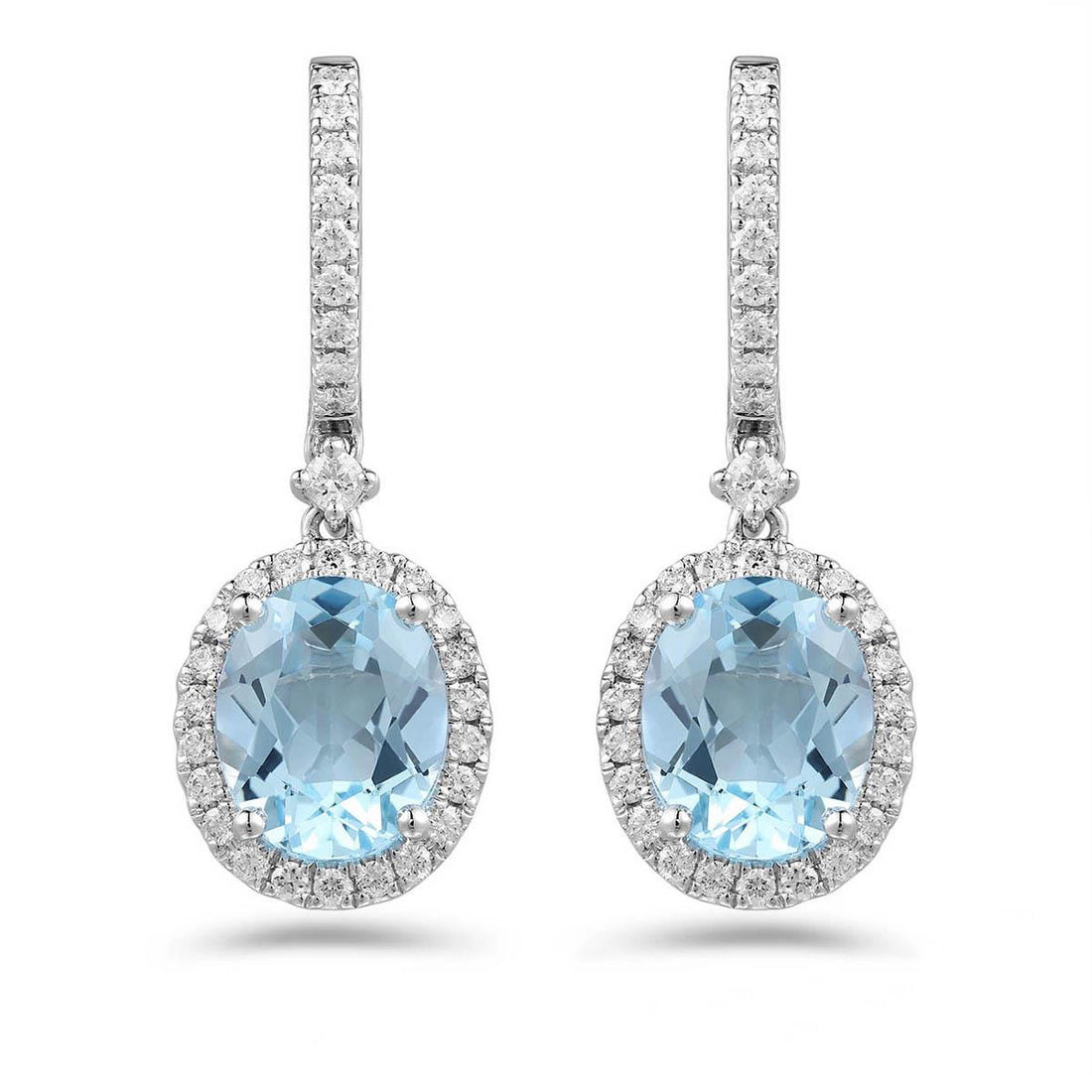 Earrings Earrings in White Gold containing Blue topaz , Multi-gemstone, Diamond 466979