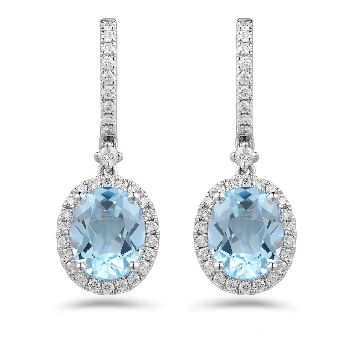 Earrings Earrings in White Gold containing Blue topaz , Multi-gemstone, Diamond 466979