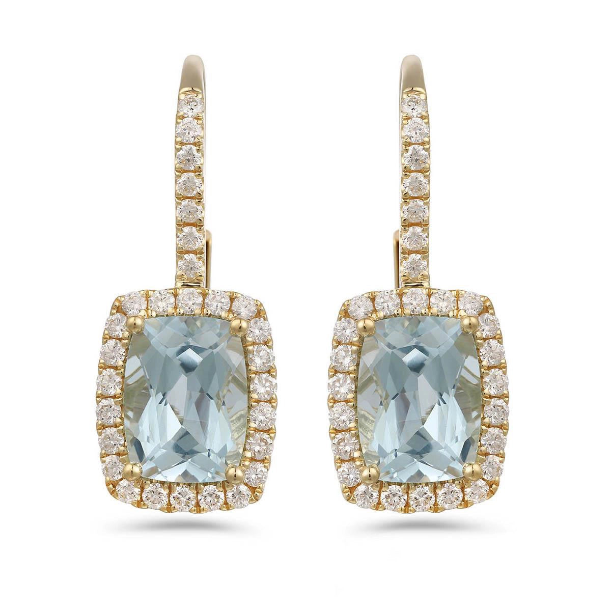 Earrings Earrings in Yellow Gold containing Blue topaz , Multi-gemstone, Diamond 466981