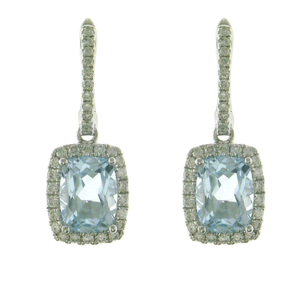 Earrings Earrings in White Gold containing Blue topaz , Multi-gemstone, Diamond 466986