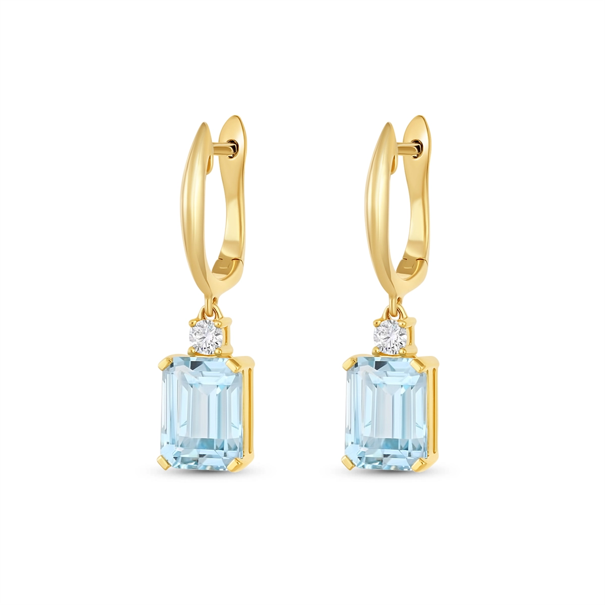 Earrings Earrings in Yellow Gold containing Blue topaz , Multi-gemstone, Diamond 466987