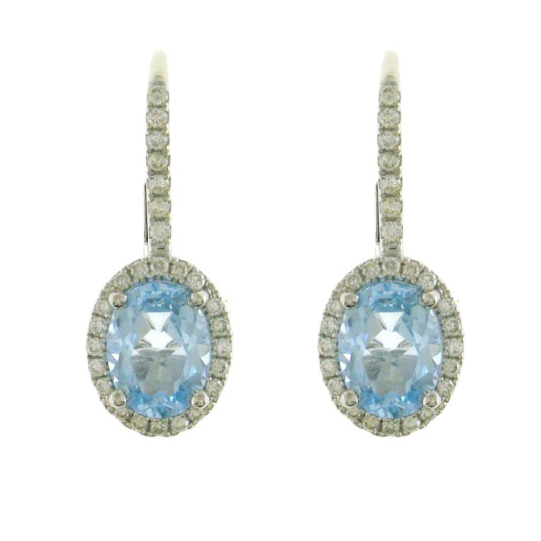 Earrings Earrings in White Gold containing Blue topaz , Multi-gemstone, Diamond 466988