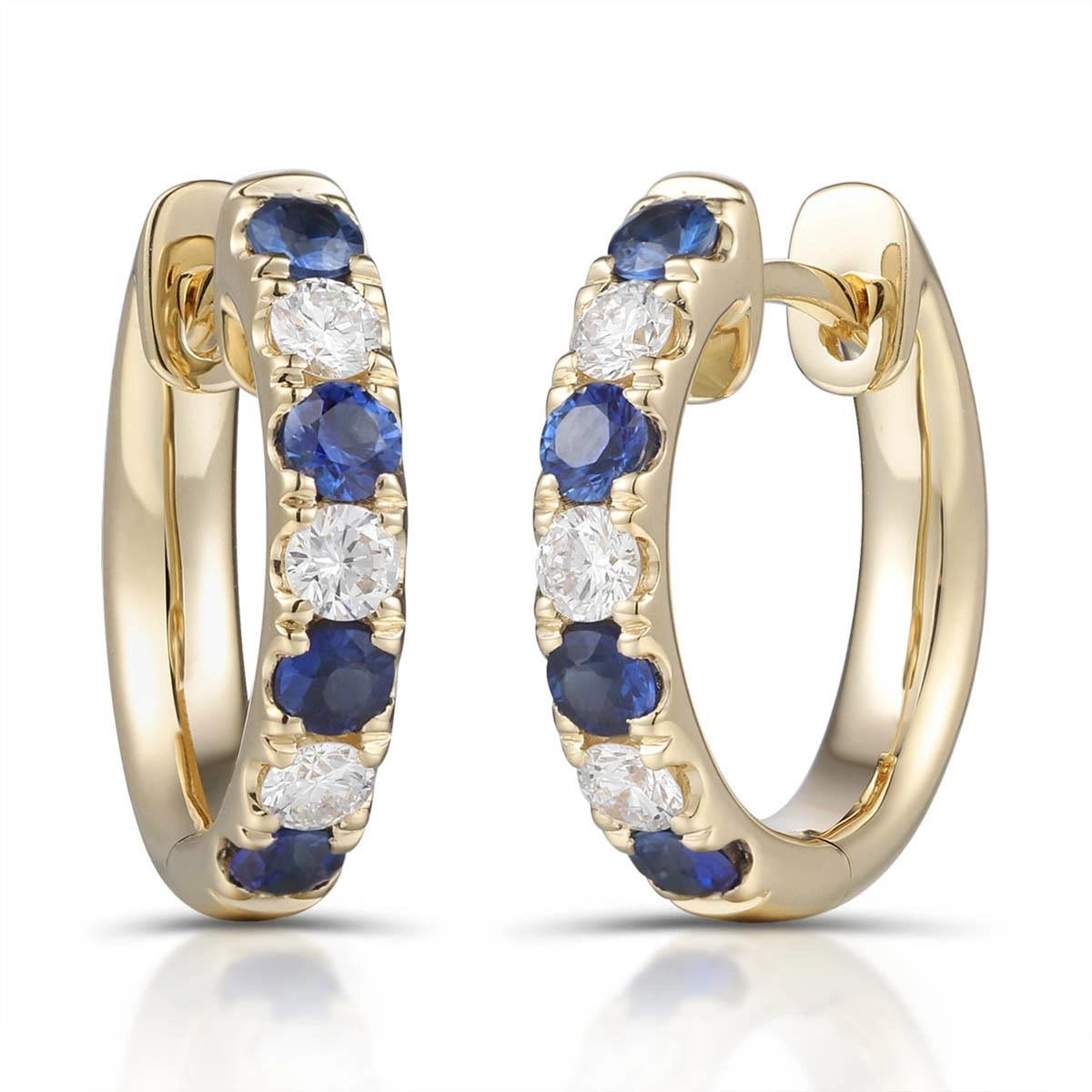 Earrings Earrings in Yellow Gold containing Multi-gemstone, Diamond, Sapphire 466989