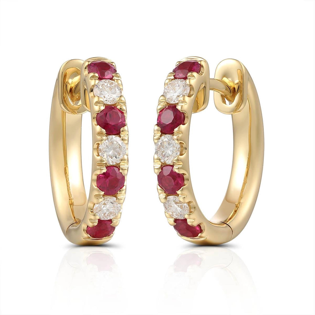 Earrings Earrings in Yellow Gold containing Multi-gemstone, Diamond, Ruby 466990