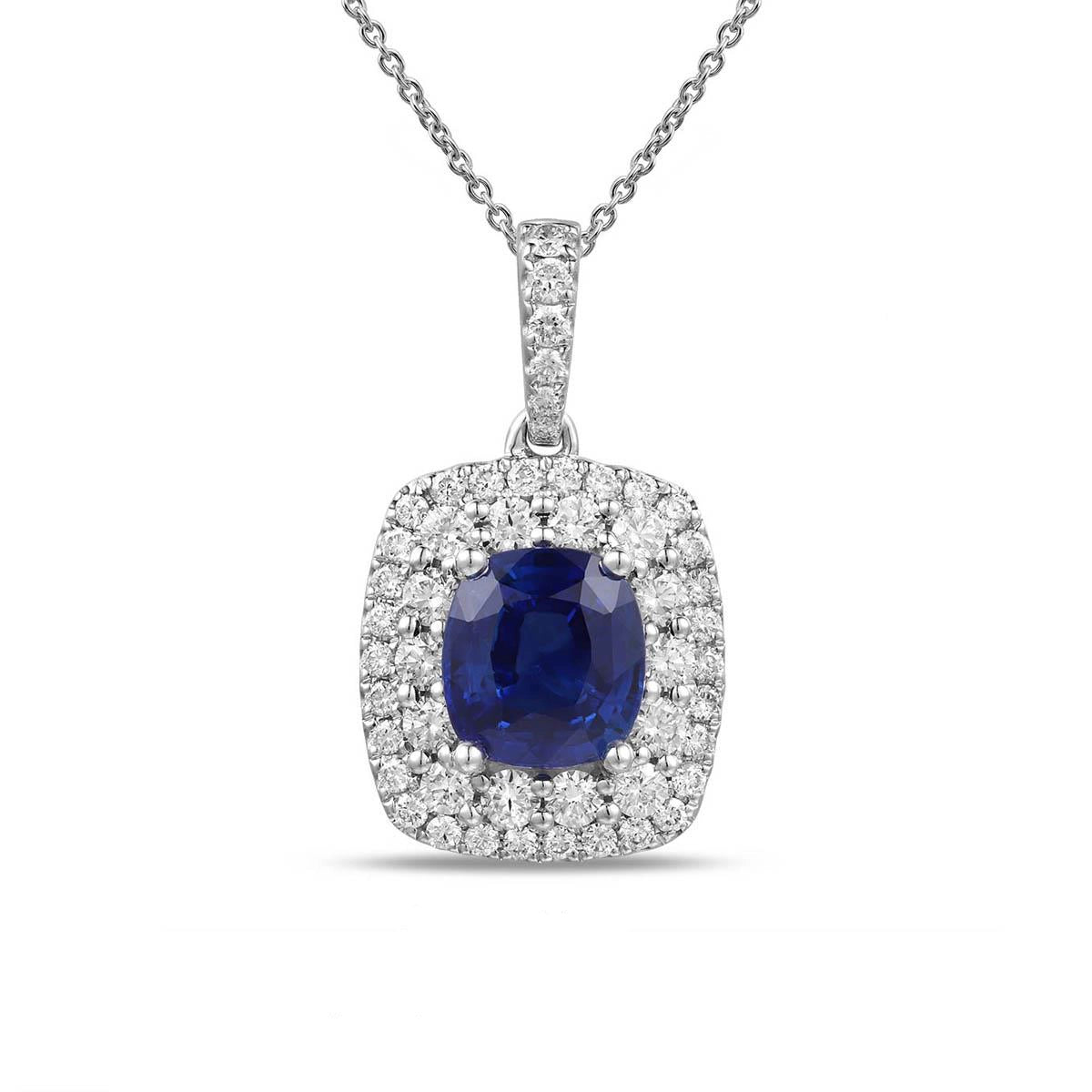 Pendants Pendants in White Gold containing Multi-gemstone, Diamond, Sapphire 466998