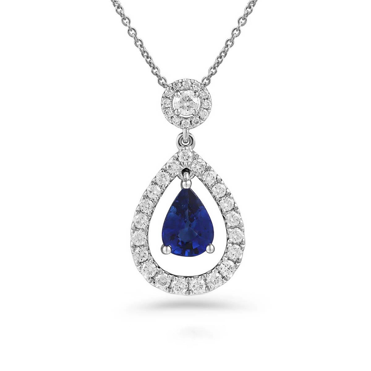 Pendants Pendants in White Gold containing Multi-gemstone, Diamond, Sapphire 466999