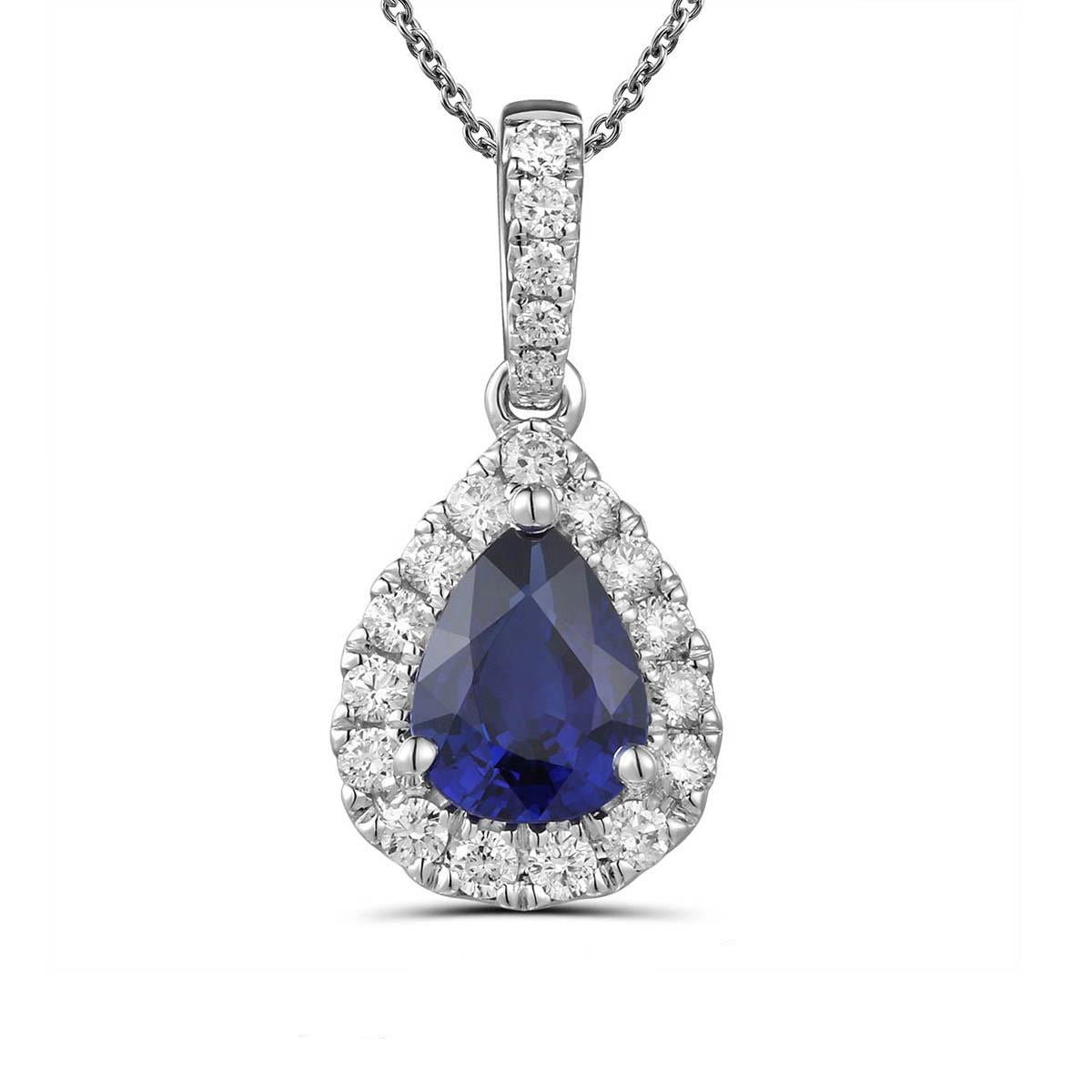 Pendants Pendants in White Gold containing Multi-gemstone, Diamond, Sapphire 467001