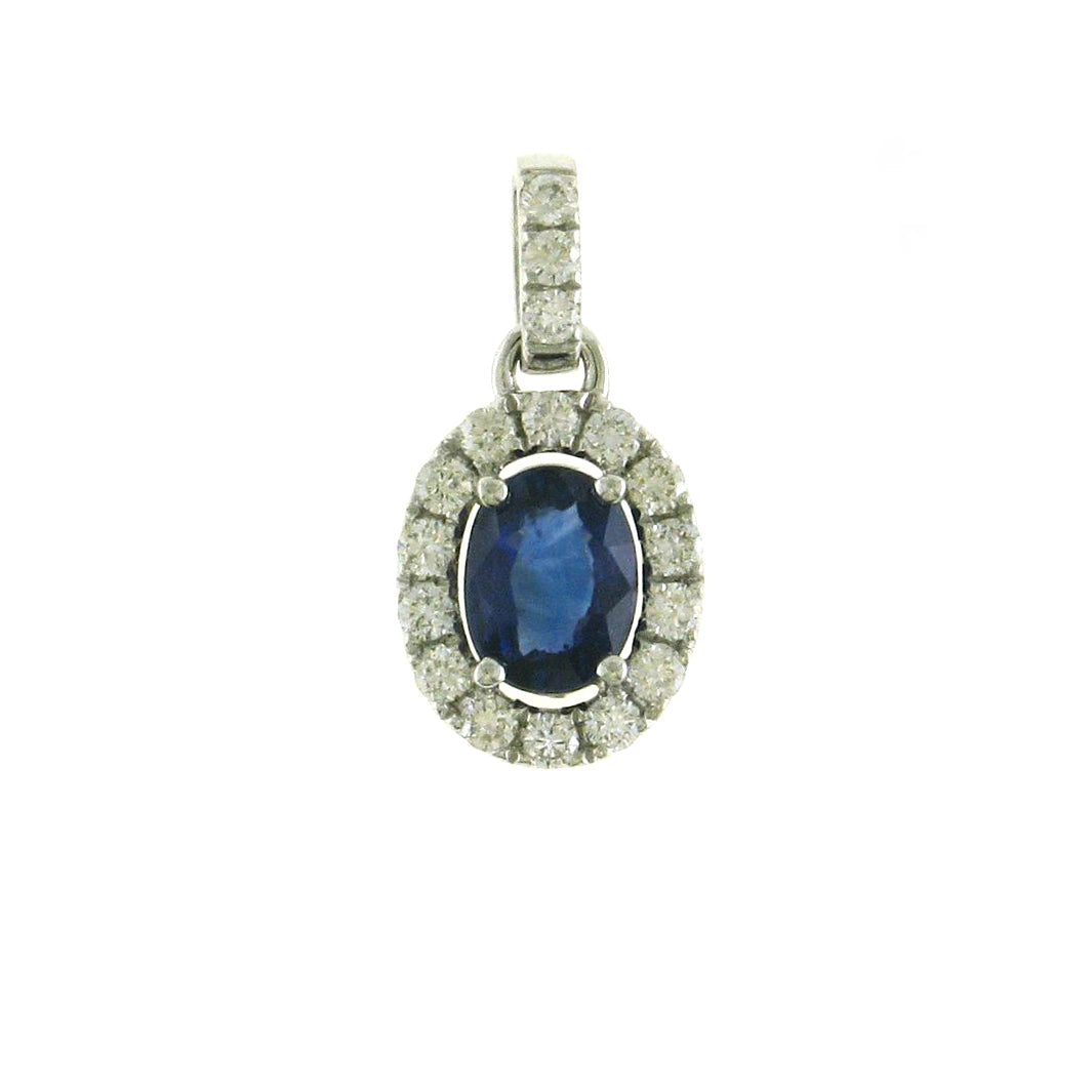 Pendants Pendants in White Gold containing Multi-gemstone, Diamond, Sapphire 467004