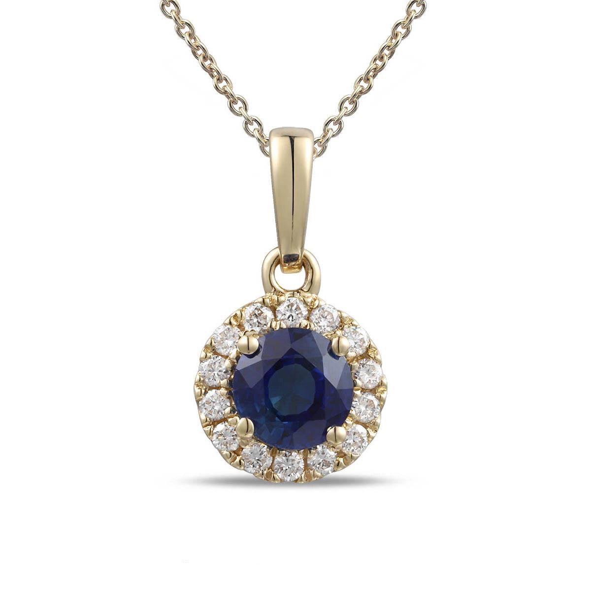 Pendants Pendants in Yellow Gold containing Multi-gemstone, Diamond, Sapphire 467007