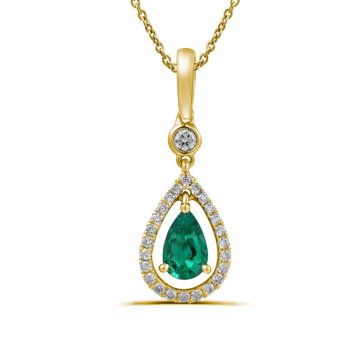 Pendants Pendants in Yellow Gold containing Multi-gemstone, Diamond, Emerald 467013