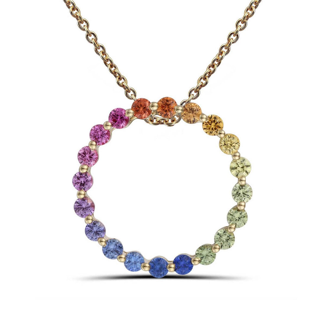 Pendants Pendants in Rose Gold containing Other, Multi-gemstone, Sapphire 467018