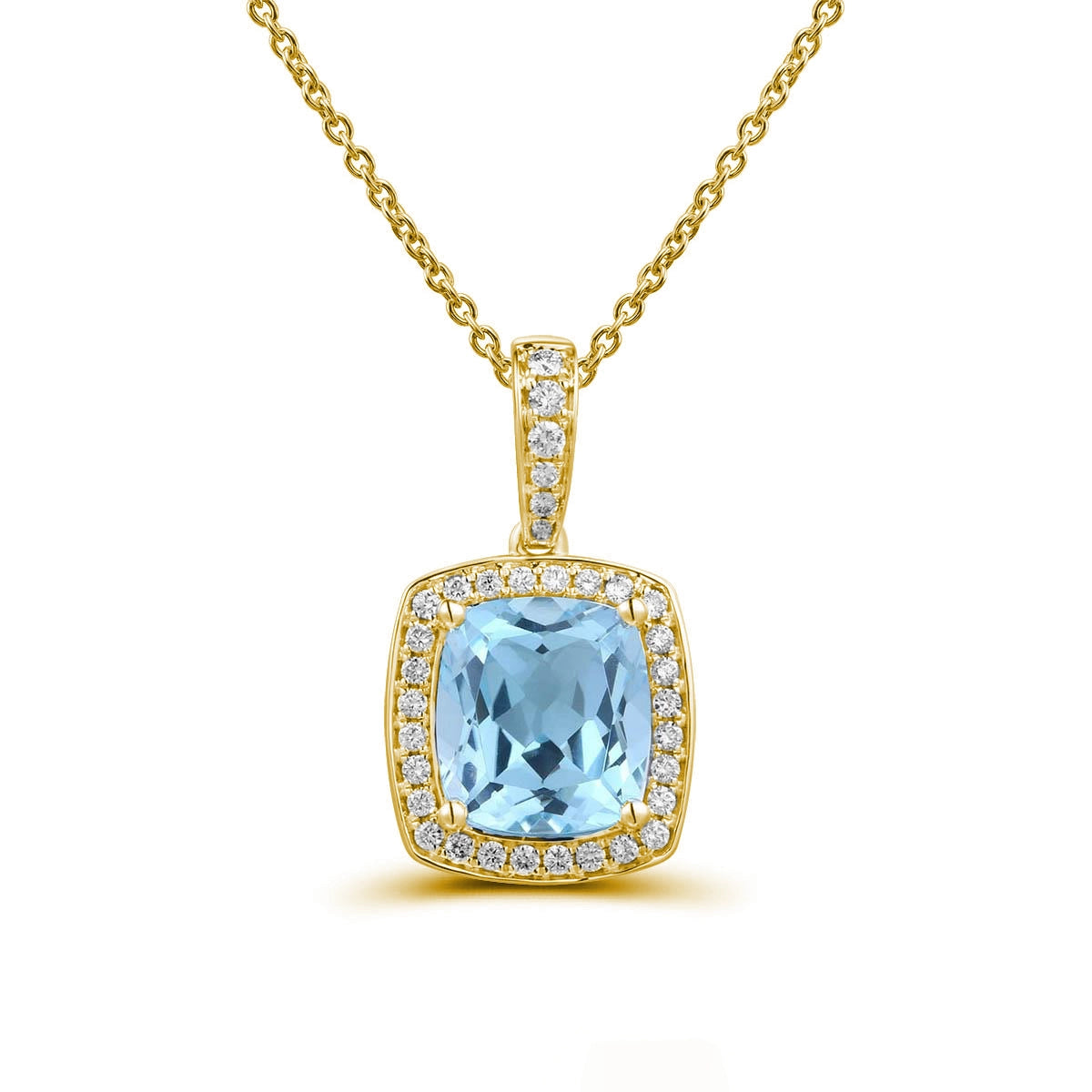 Pendants Pendants in Yellow Gold containing Blue topaz , Multi-gemstone, Diamond 467020
