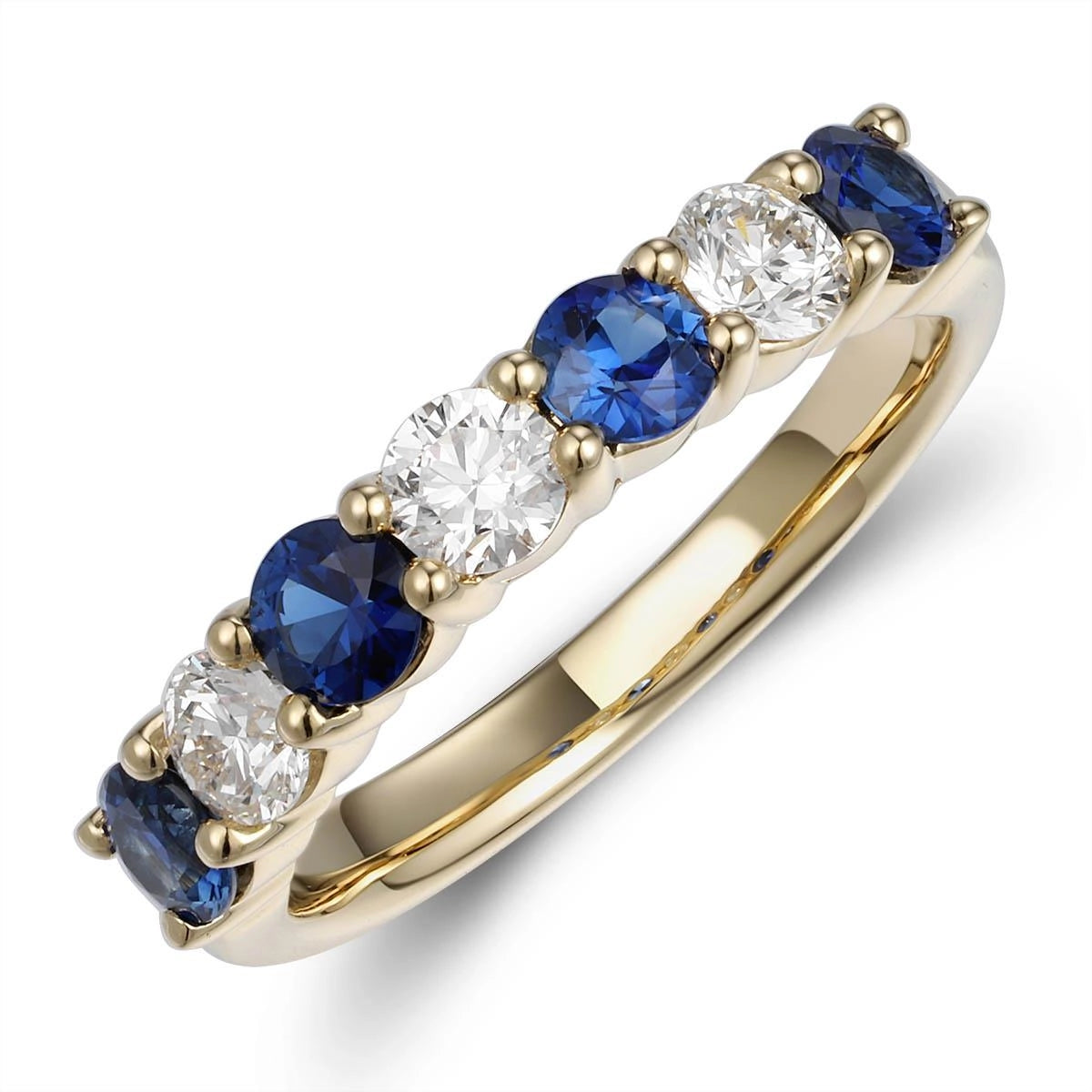 Wedding Bands Wedding Rings in Yellow Gold containing Multi-gemstone, Diamond, Sapphire 467069