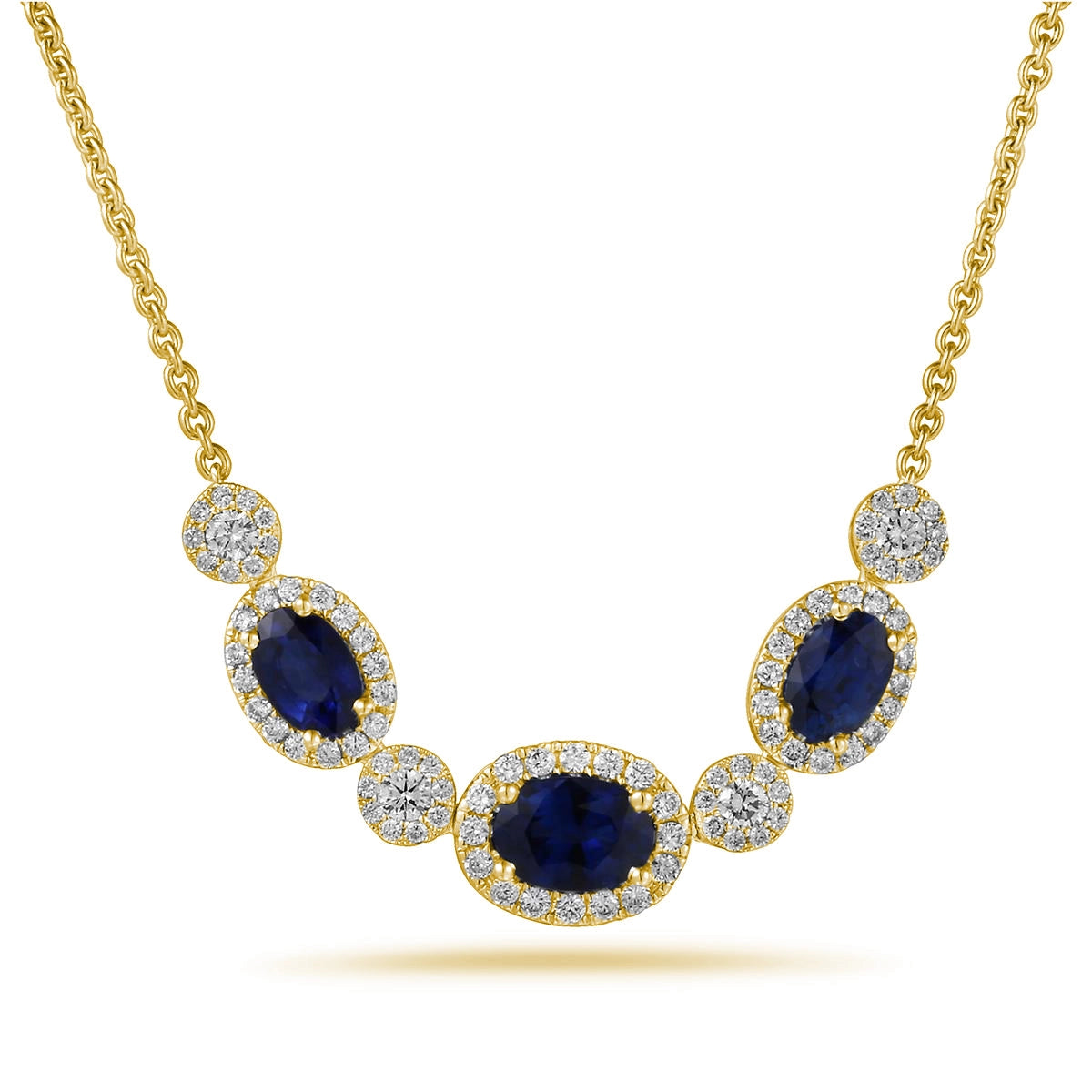 Necklaces Necklaces in White Gold containing Multi-gemstone, Diamond, Sapphire 467178