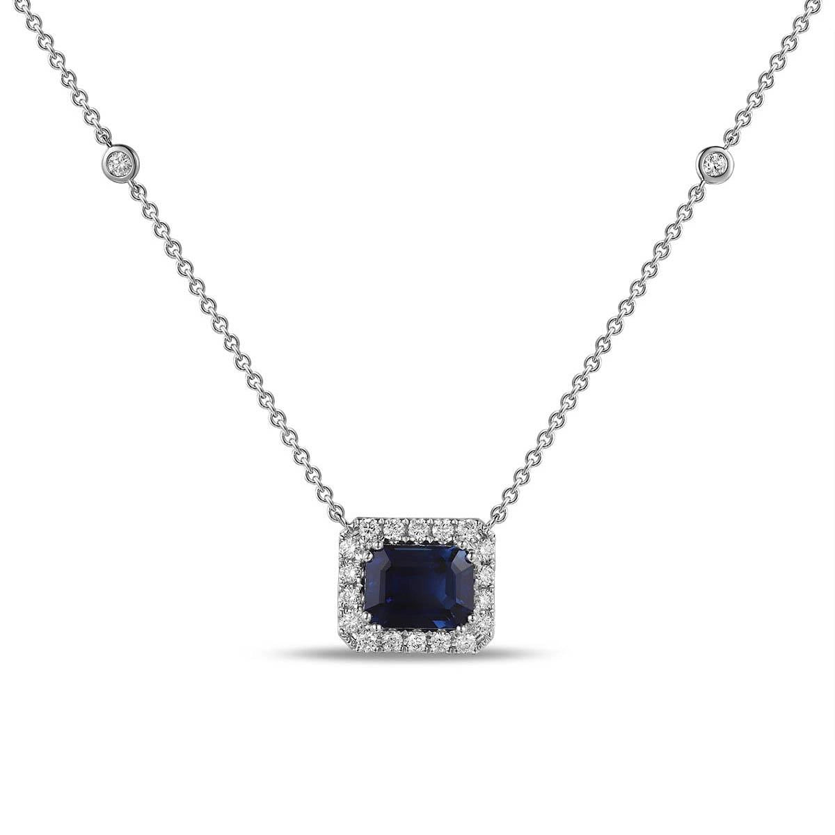 Necklaces Necklaces in White Gold containing Multi-gemstone, Diamond, Sapphire 467180