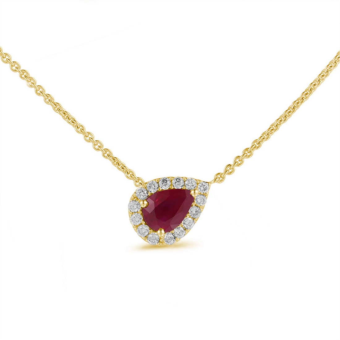 Necklaces Necklaces in Yellow Gold containing Multi-gemstone, Diamond, Ruby 467186