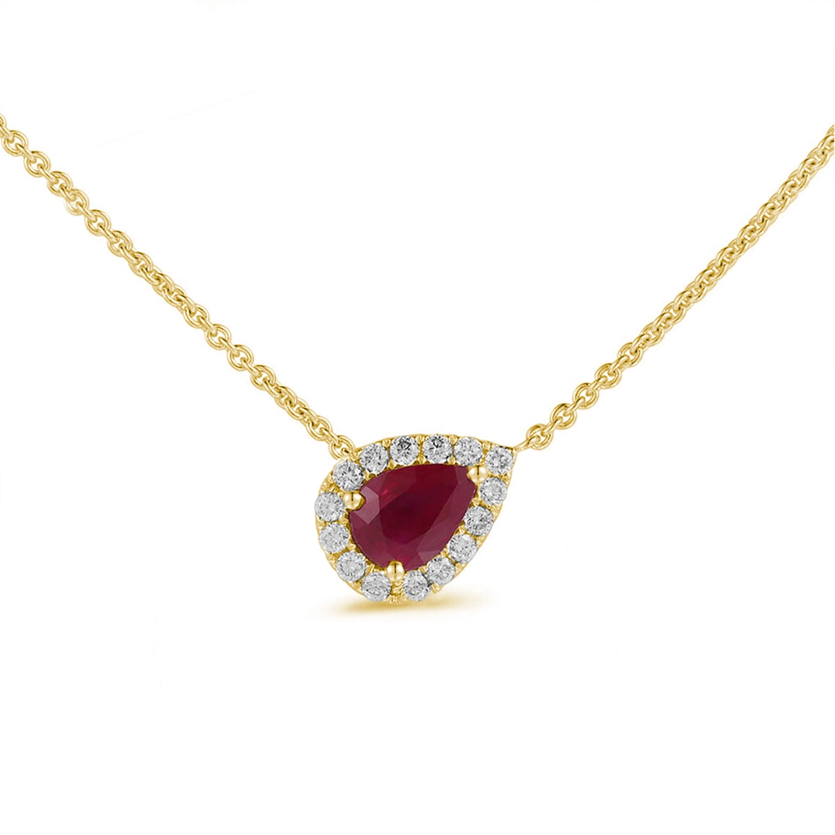 Necklaces Necklaces in Yellow Gold containing Multi-gemstone, Diamond, Ruby 467186
