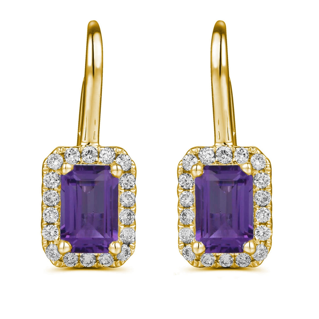 Earrings Earrings in Yellow Gold containing Amethyst, Multi-gemstone, Diamond 467189