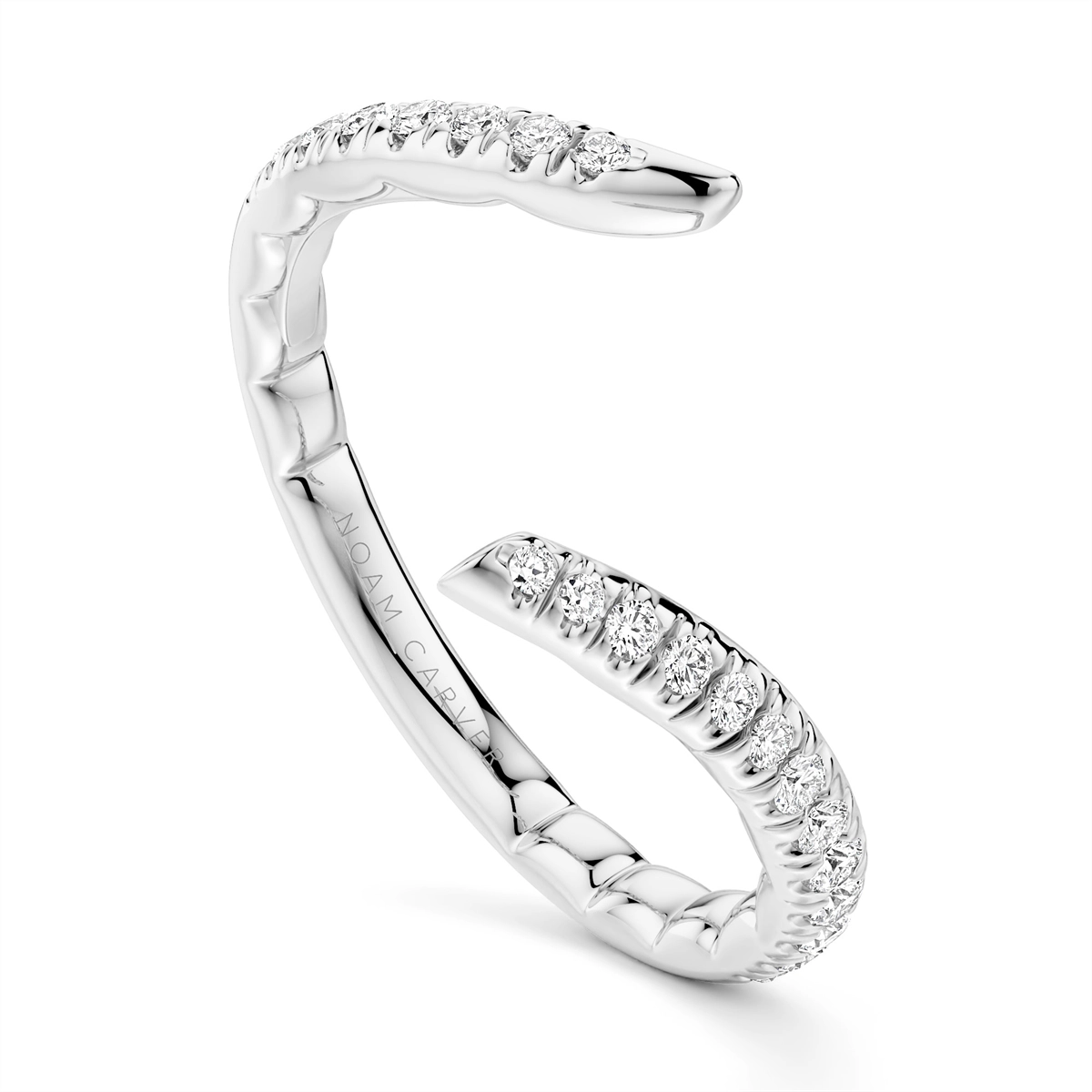 Noam Carver  Wedding Rings in White Gold containing Diamond LU073-07WM22-B