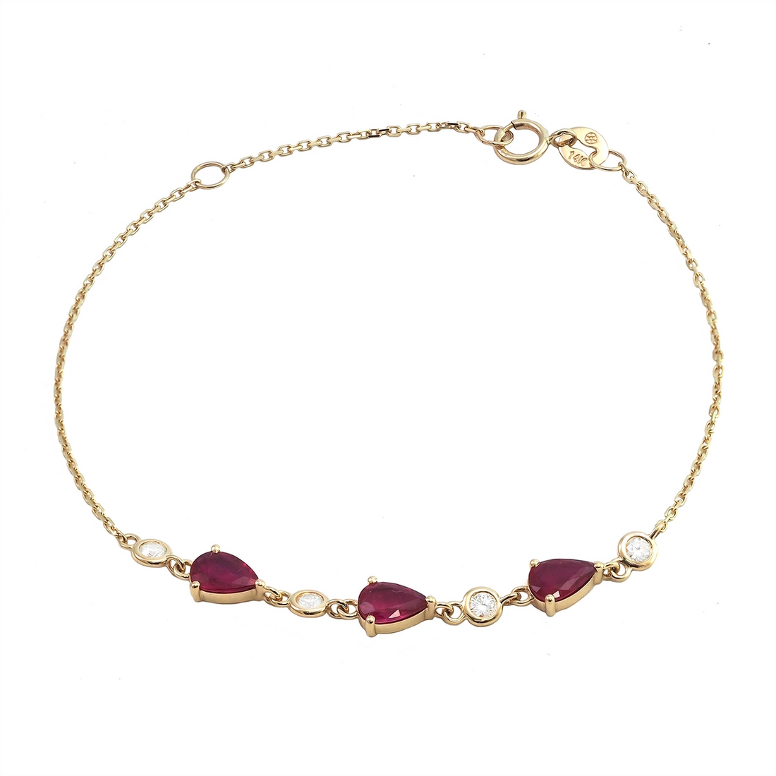 Bracelets Bracelets in Yellow Gold containing Multi-gemstone, Diamond, Ruby 467521