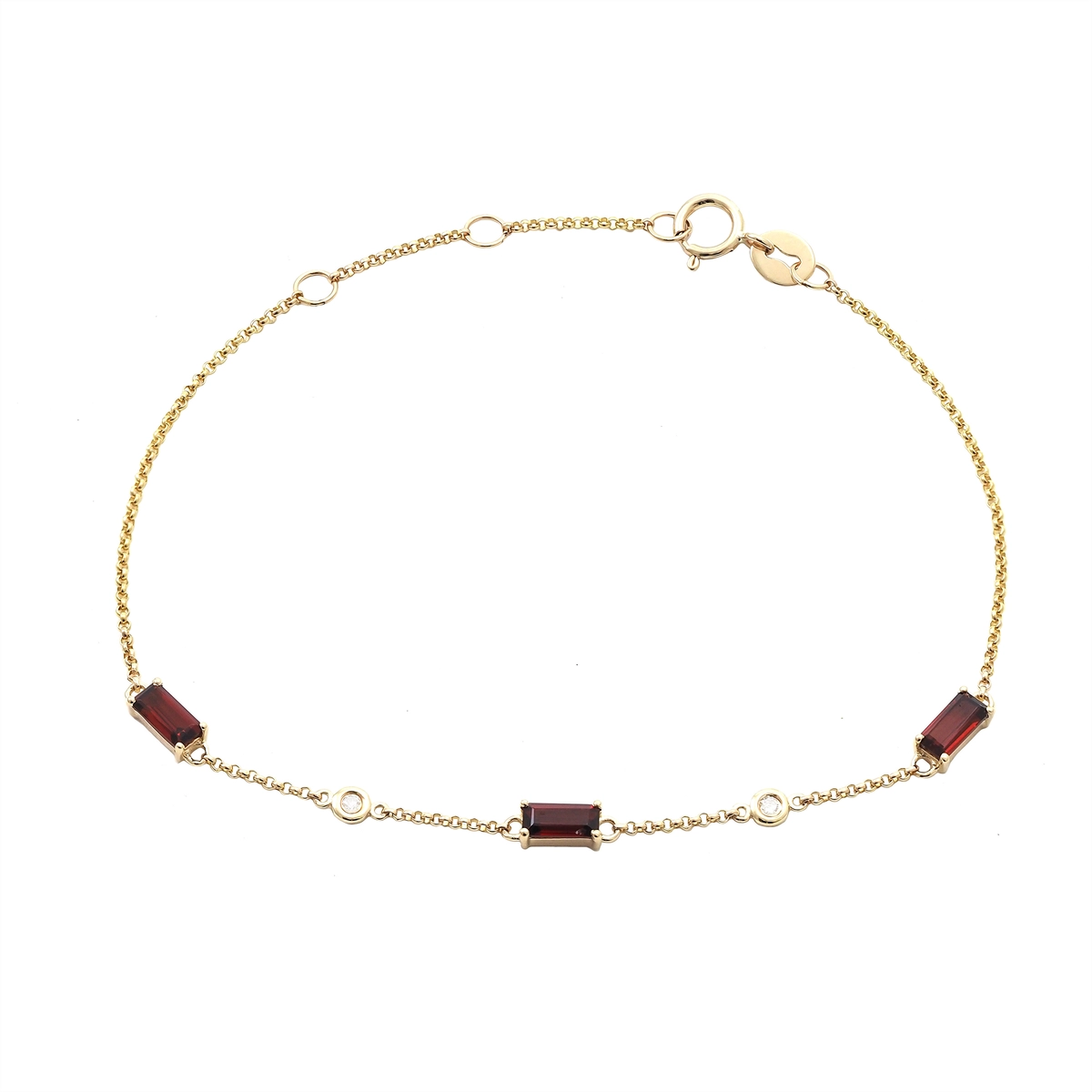 Bracelets Bracelets in Yellow Gold containing Garnet, Multi-gemstone, Diamond 467522