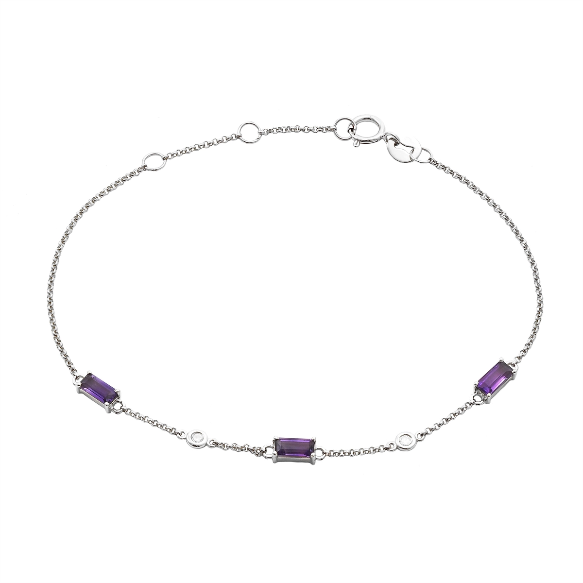 Bracelets Bracelets in White Gold containing Amethyst, Multi-gemstone, Diamond 467523