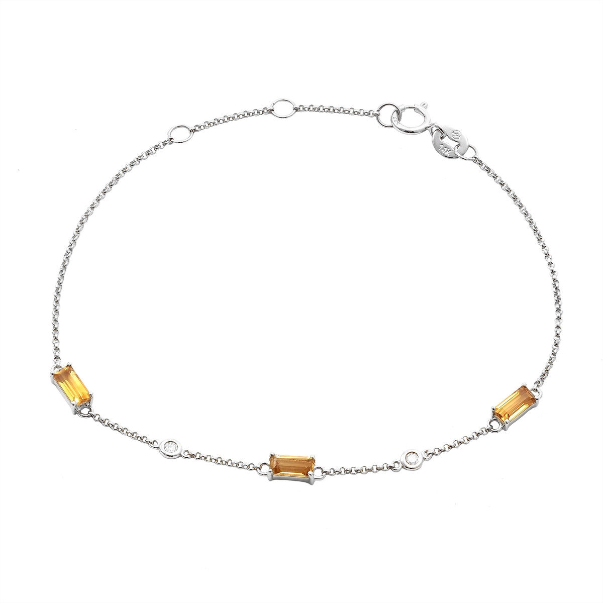 Bracelets Bracelets in White Gold containing Citrine, Multi-gemstone, Diamond 467524