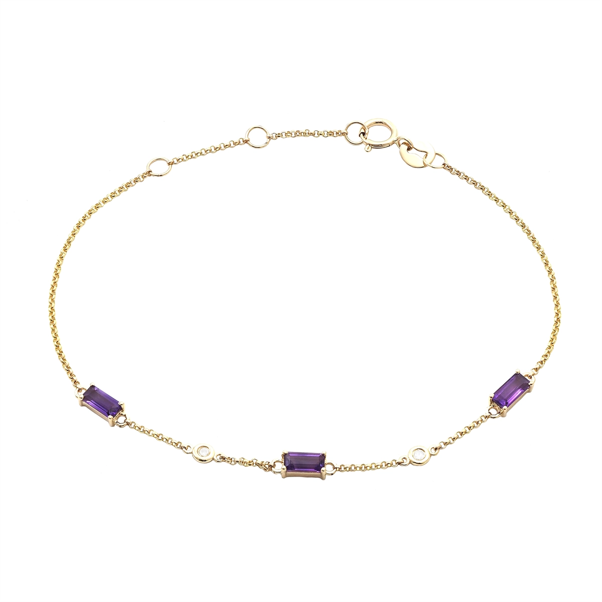 Bracelets Bracelets in Yellow Gold containing Amethyst, Multi-gemstone, Diamond 467525