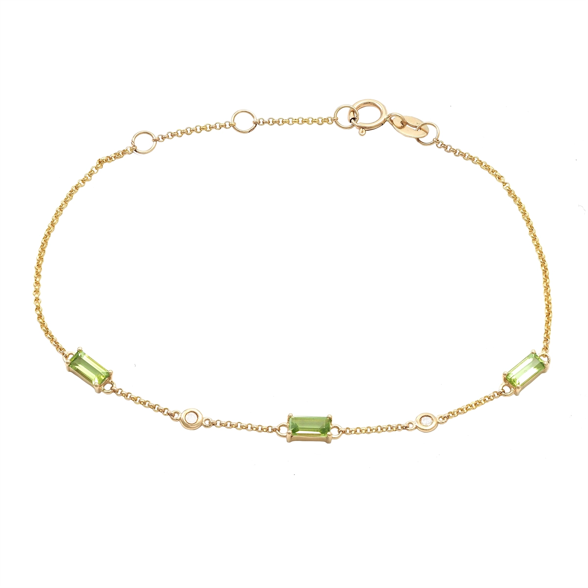 Bracelets Bracelets in Yellow Gold containing Peridot, Multi-gemstone, Diamond 467526