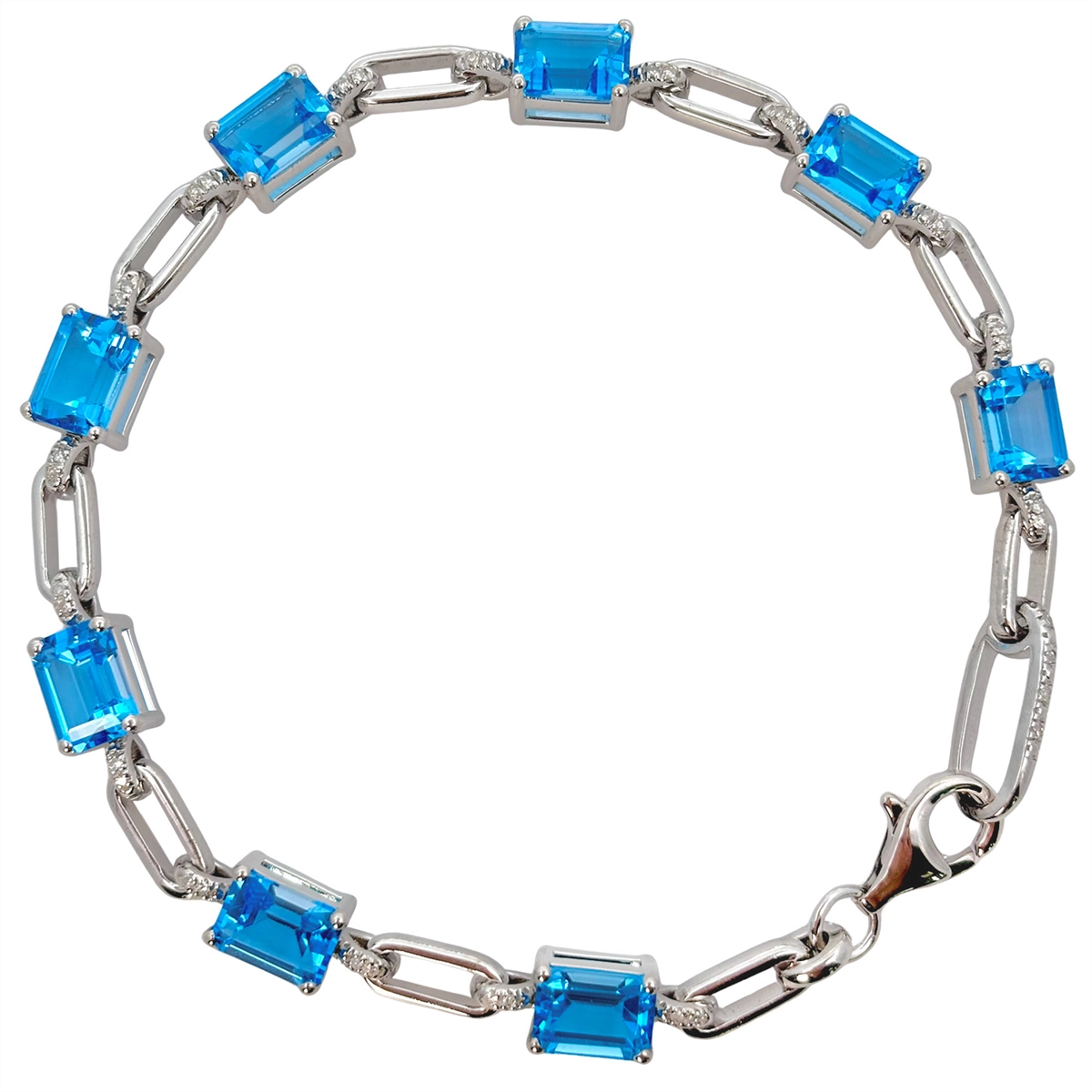 Bracelets Bracelets in Silver containing Blue topaz , Multi-gemstone, Diamond 467556