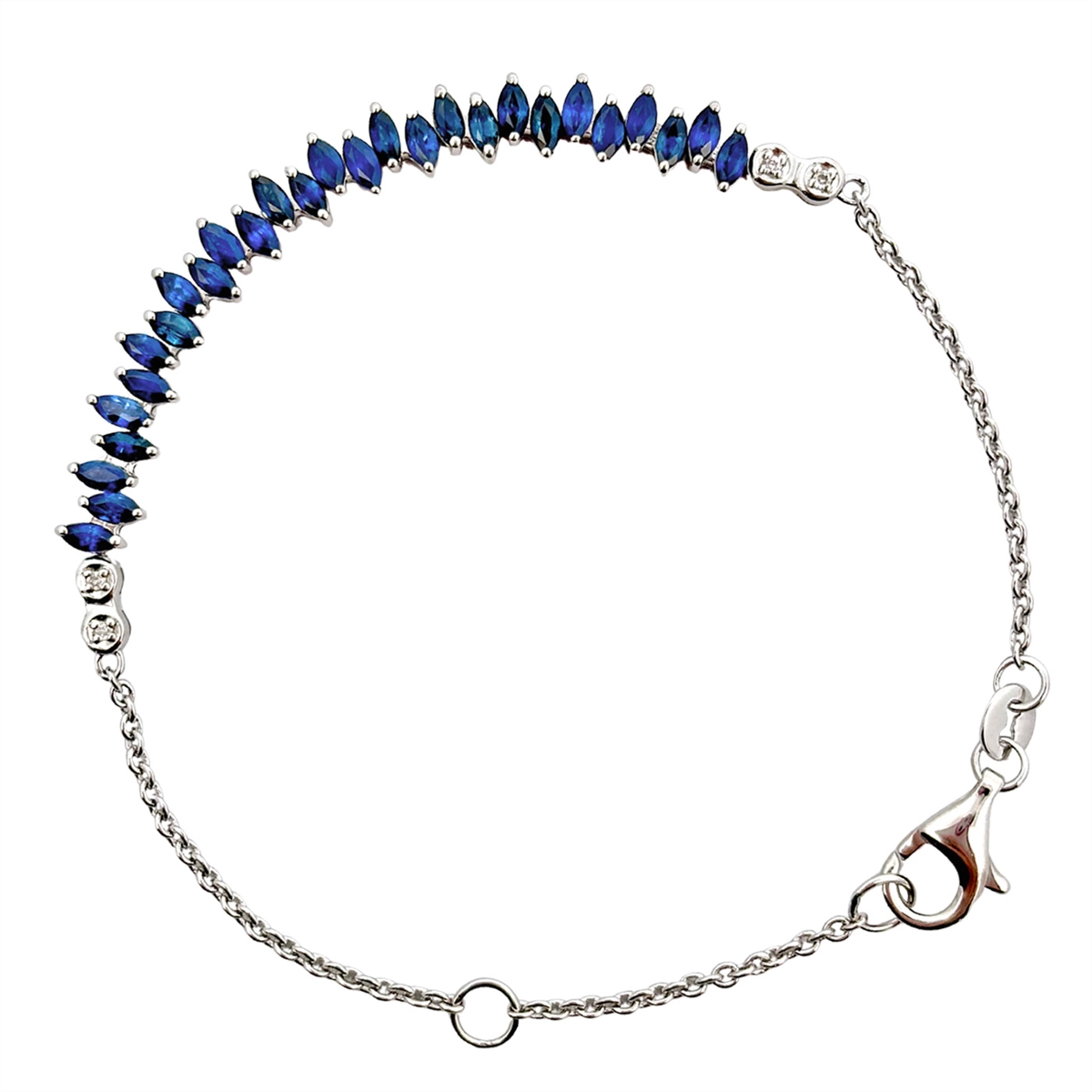Bracelets Bracelets in Silver containing Multi-gemstone, Diamond, Sapphire 467557