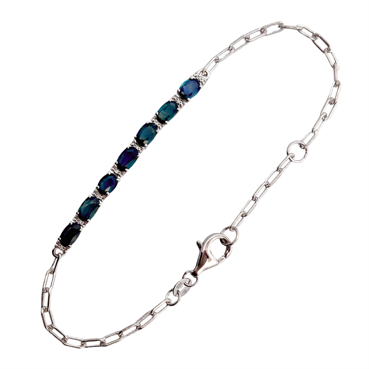 Bracelets Bracelets in Silver containing Multi-gemstone, Diamond, Sapphire 467560